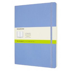 Блокнот Moleskine Classic Soft Xlarge A5+ 96 листов без линовки голубой на сшивке (190x250 мм)